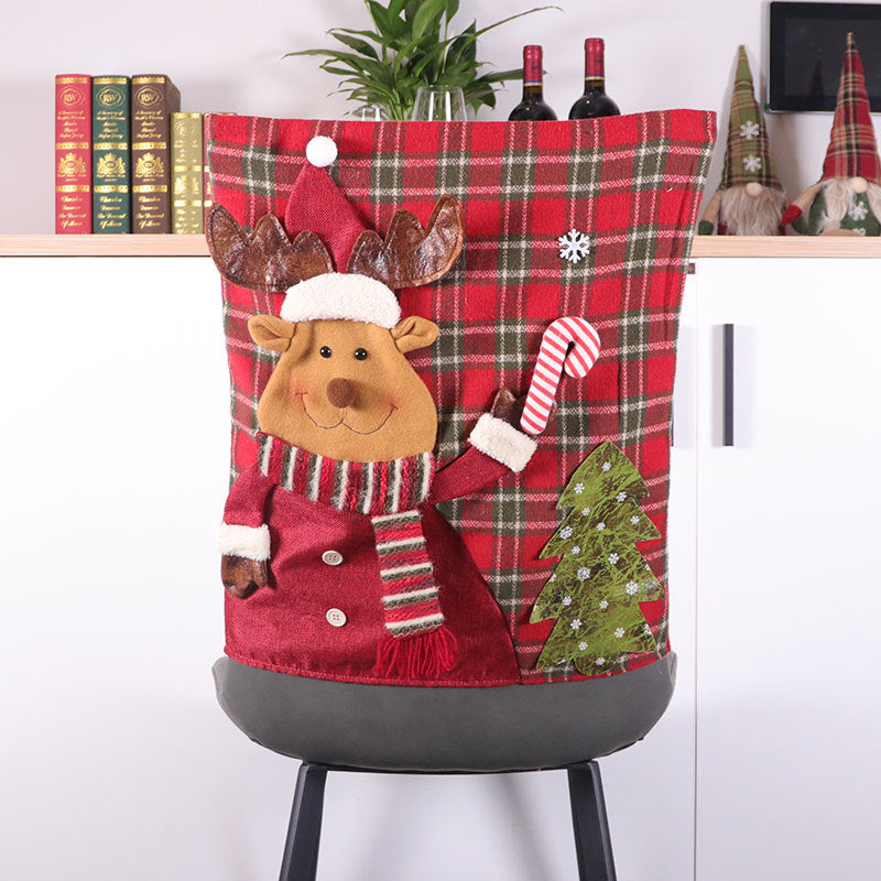 Santa Claus chair back cover