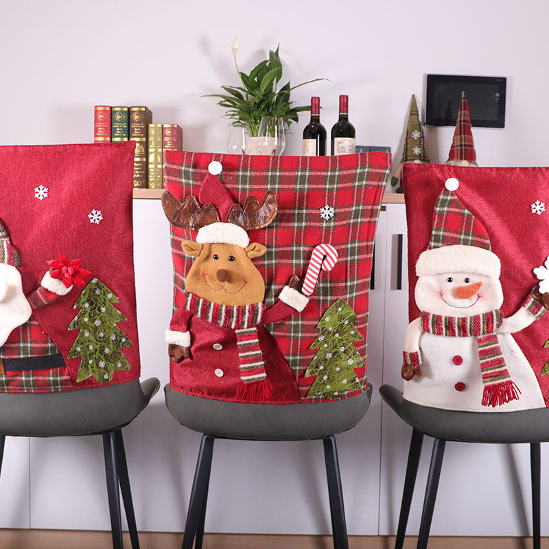 Santa Claus chair back cover