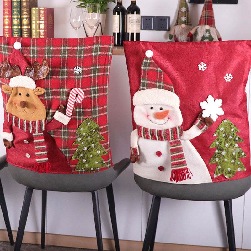 Santa Claus chair back cover