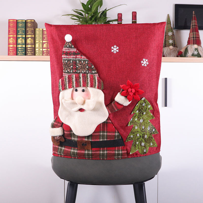 Santa Claus chair back cover