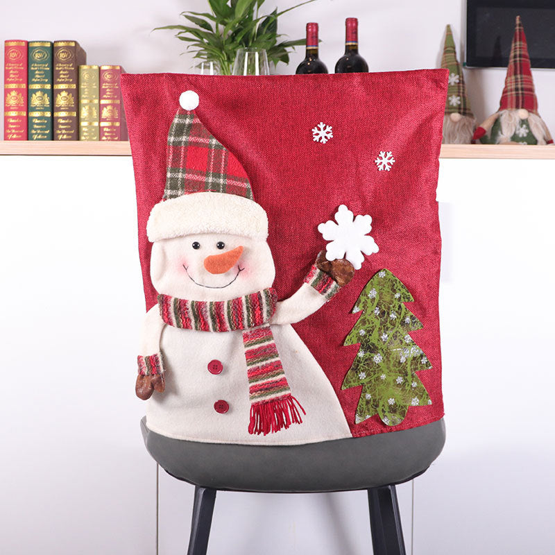 Santa Claus chair back cover