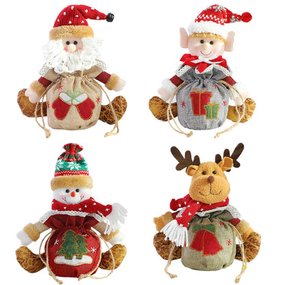 Christmas Santa Claus  doll gift bag