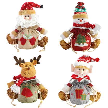 Christmas Santa Claus  doll gift bag