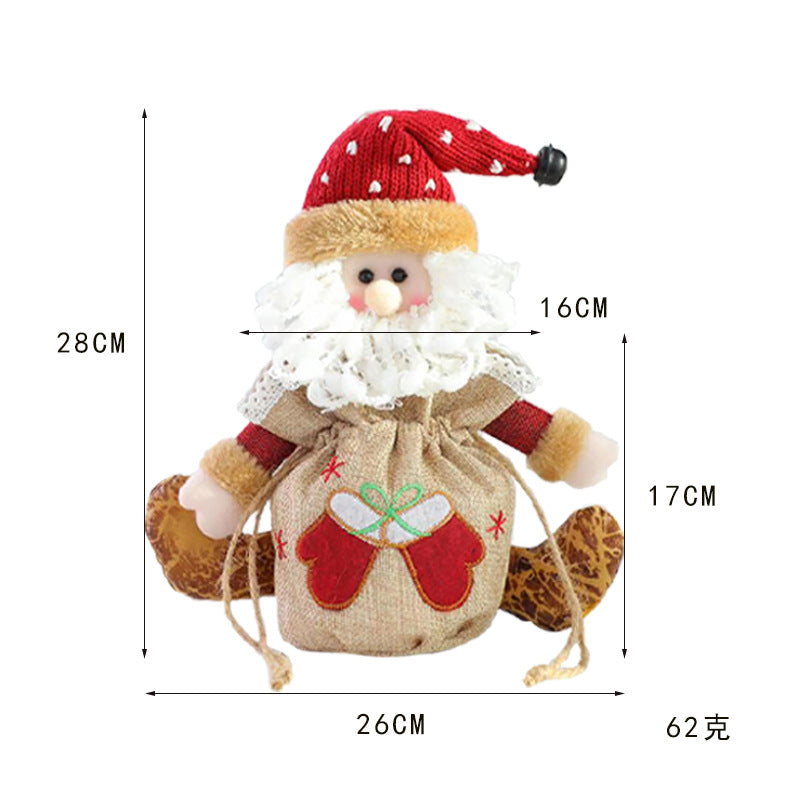 Christmas Santa Claus  doll gift bag