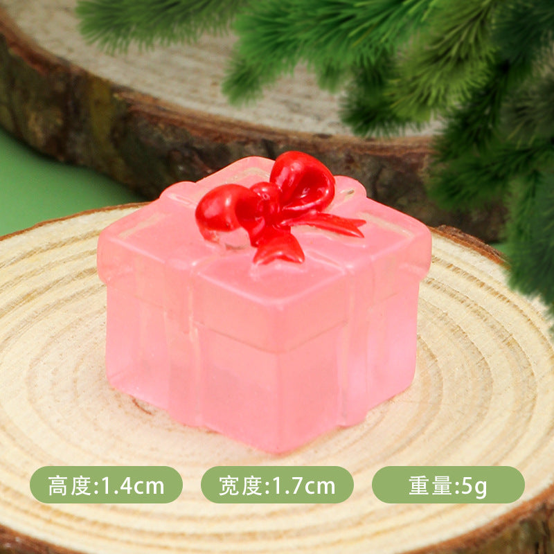 Christmas luminous mini square gift box