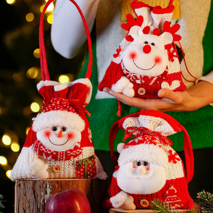 Christmas Knitted Hand Gift Bag