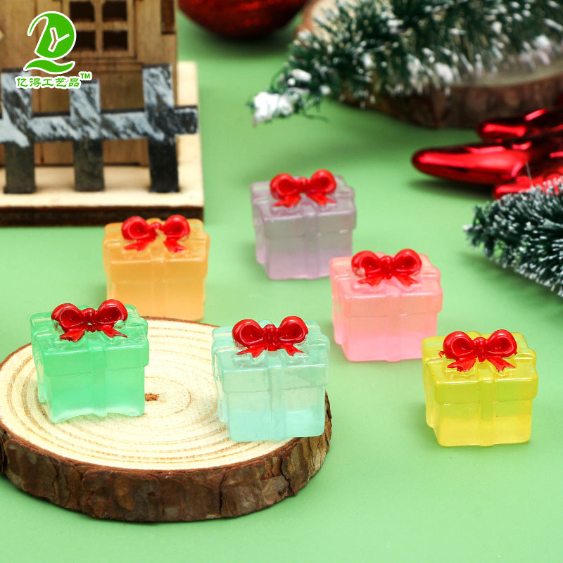 Christmas luminous mini square gift box