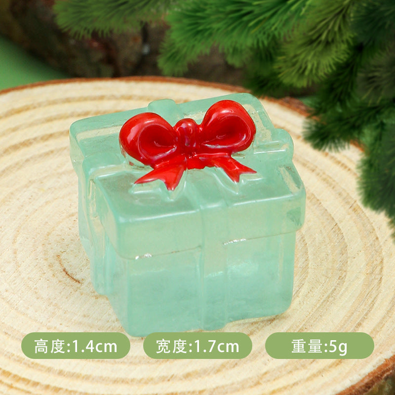 Christmas luminous mini square gift box