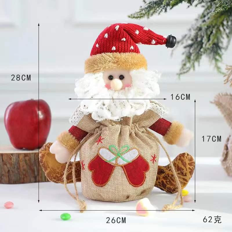 Christmas Santa Claus  doll gift bag