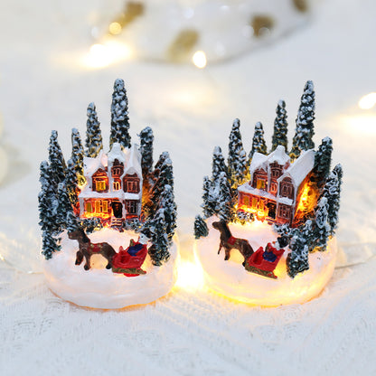 christmas ornaments resin house