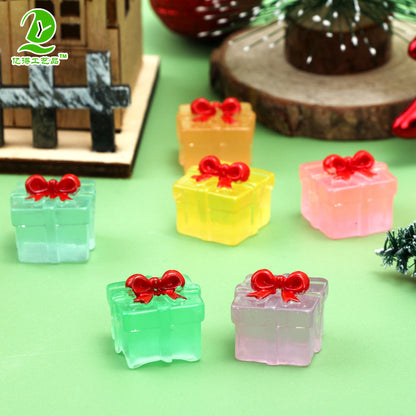 Christmas luminous mini square gift box