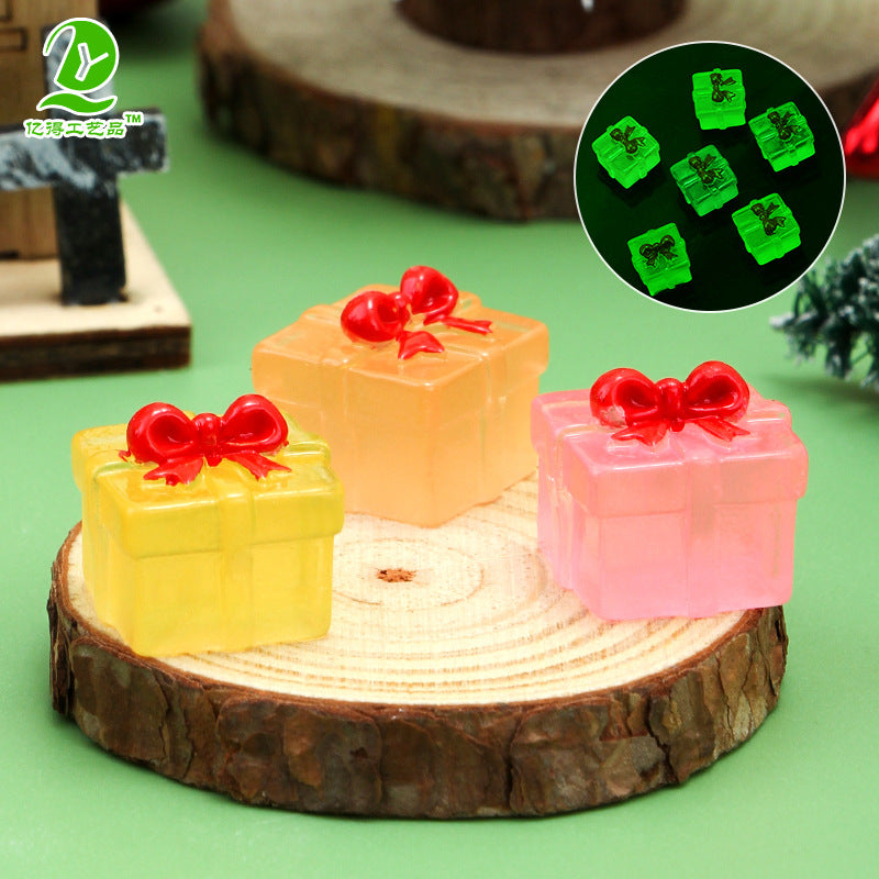 Christmas luminous mini square gift box