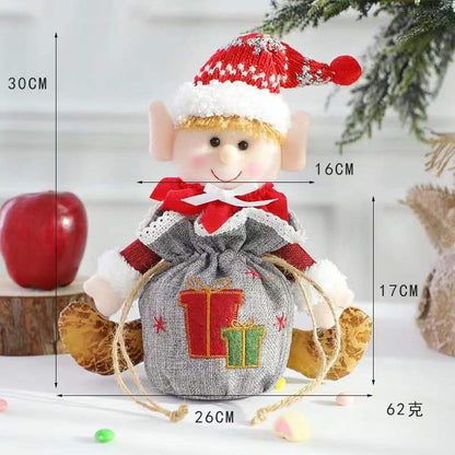 Christmas Santa Claus  doll gift bag