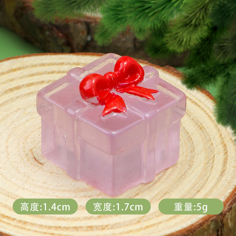 Christmas luminous mini square gift box