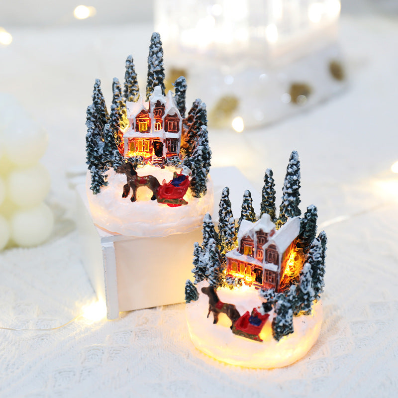 christmas ornaments resin house